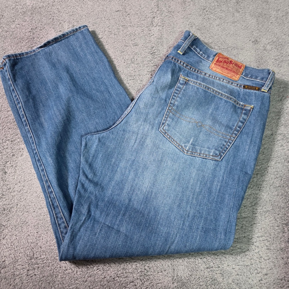 Lucky‎ Brand Mens 40 Vintage Straight Jeans Blue Medium Wash 100% Cotton 7MP1211
